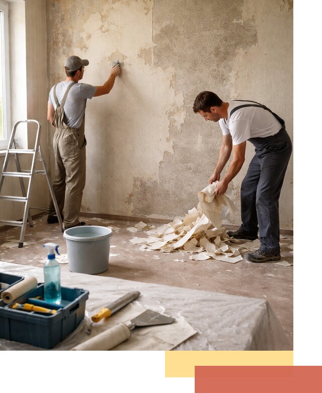 Снятие старых обоев в Соль-илецке быстро и качественно