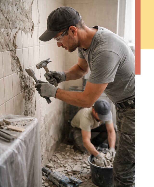 Демонтаж плитки со стен в Соль-илецке от 886 руб. — быстро и недорого | ОТДЕЛОЧНИК-Сои