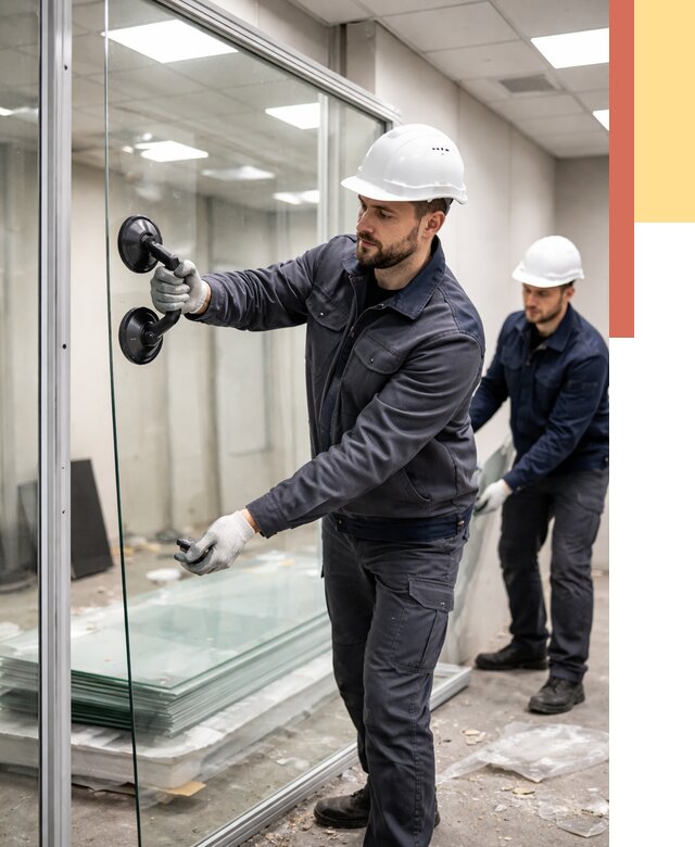 Демонтаж стеклянных перегородок в Соль-илецке от 3334 руб. — быстро и недорого | ОТДЕЛОЧНИК-Сои