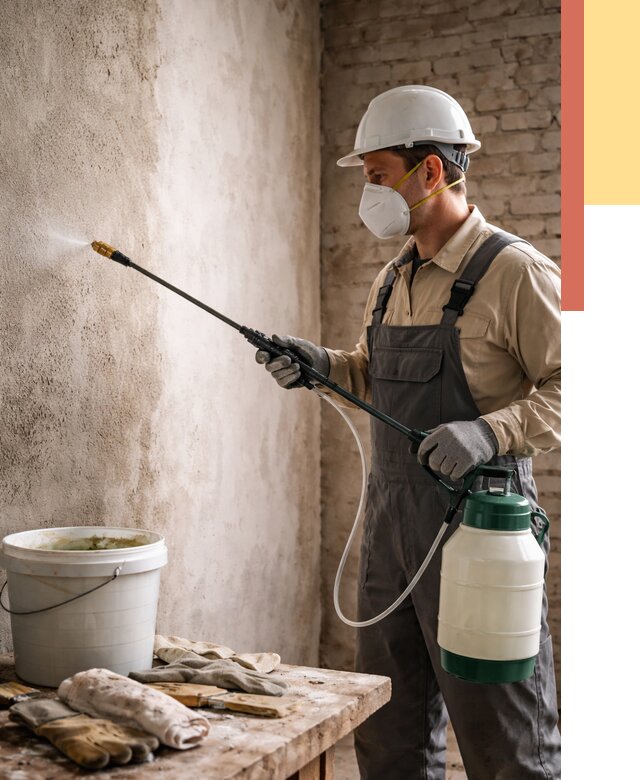 Антисептическая обработка стен в Соль-илецке от 1250 руб. — быстро и недорого | ОТДЕЛОЧНИК-Сои