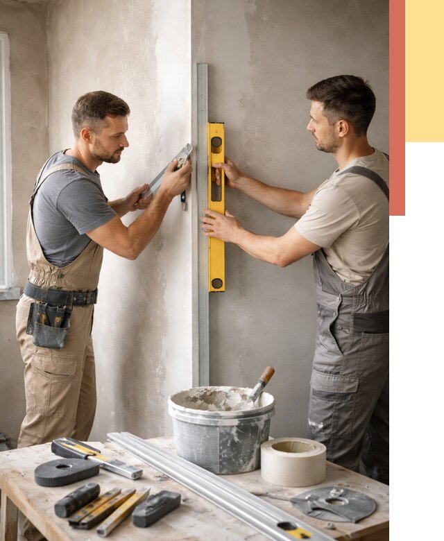 Выведение углов стен в Соль-илецке от 1927 руб. быстро и недорого | ОТДЕЛОЧНИК-Сои