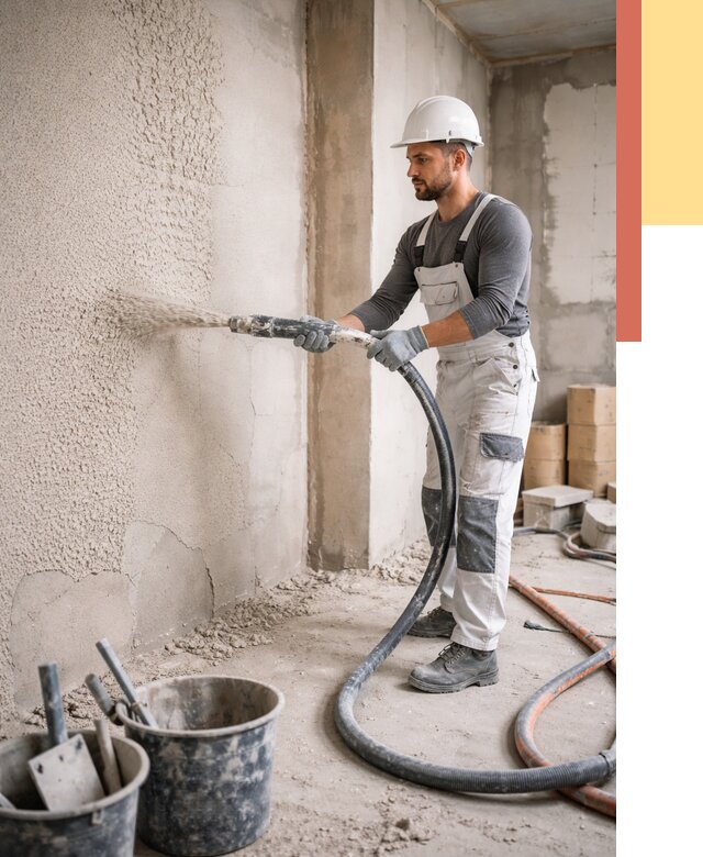 Машинная штукатурка стен в Соль-илецке под ключ от 6772 руб./м2 | ОТДЕЛОЧНИК-Сои