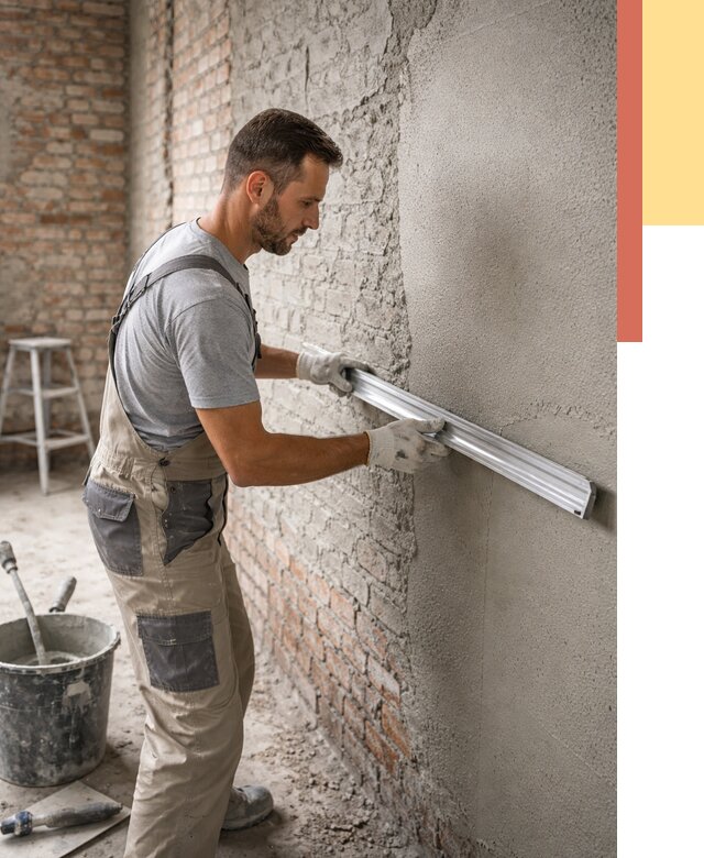 Штукатурка кирпичных стен в Соль-илецке от 4688 руб/м2 — быстро и недорого | ОТДЕЛОЧНИК-Сои