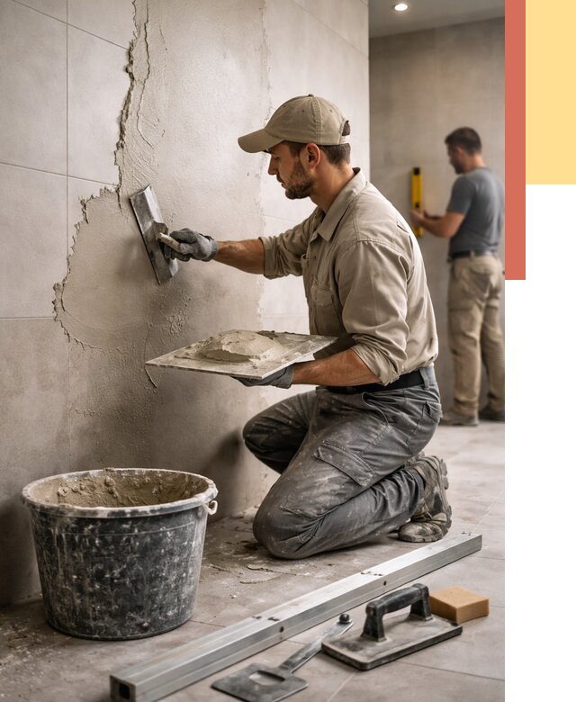 Штукатурка стен в ванной в Соль-илецке от 4688 руб./м² — выравнивание под ключ | ОТДЕЛОЧНИК-Сои