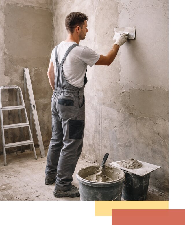 Штукатурка стен в ванной под ключ в Соль-илецке