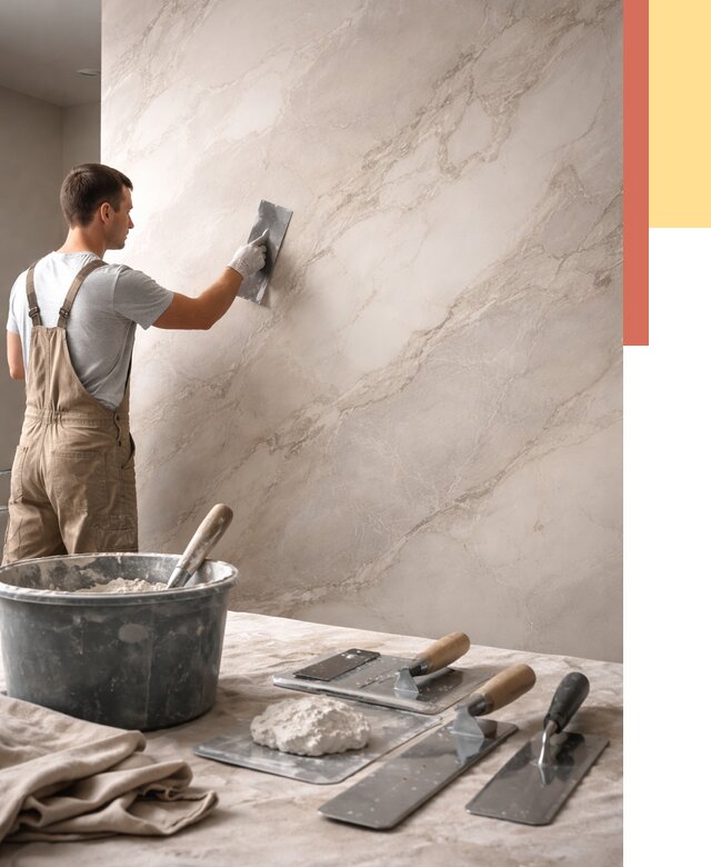 Декоративная штукатурка под мрамор в Соль-илецке от 2917 руб./м² — быстро и недорого | ОТДЕЛОЧНИК-Сои