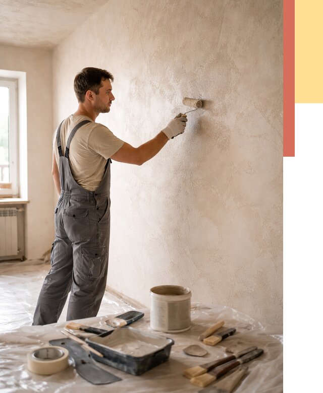 Нанесение лессирующей краски по декоративке в Соль-илецке от 1823 руб. | ОТДЕЛОЧНИК-Сои