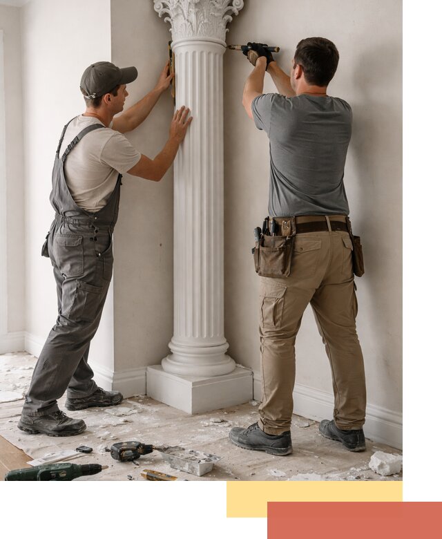 Установка декоративных колонн в Соль-илецке под ключ