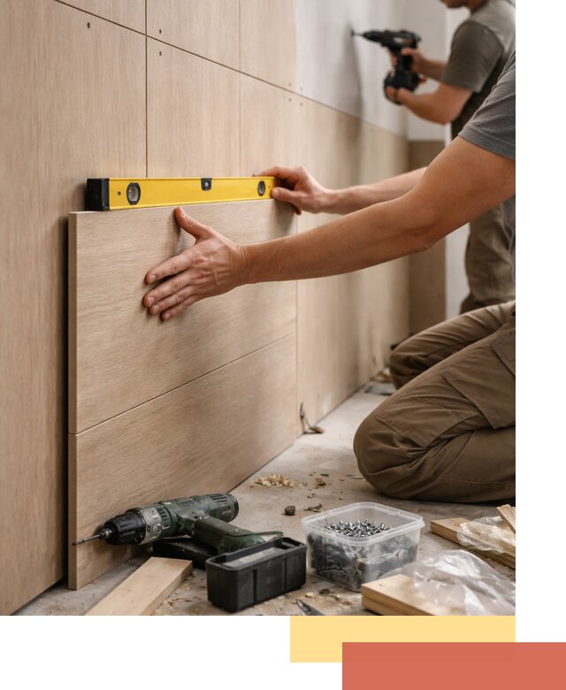 Профессиональный монтаж МДФ панелей на стены в Соль-илецке