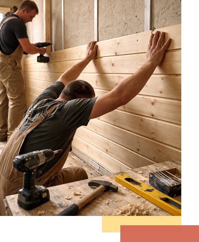 Монтаж деревянной вагонки на стены в Соль-илецке быстро и качественно