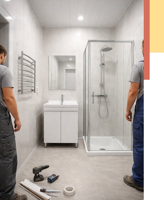 Отделка ванной комнаты панелями ПВХ в Соль-илецке от 4688 руб. за м2 | ОТДЕЛОЧНИК-Сои