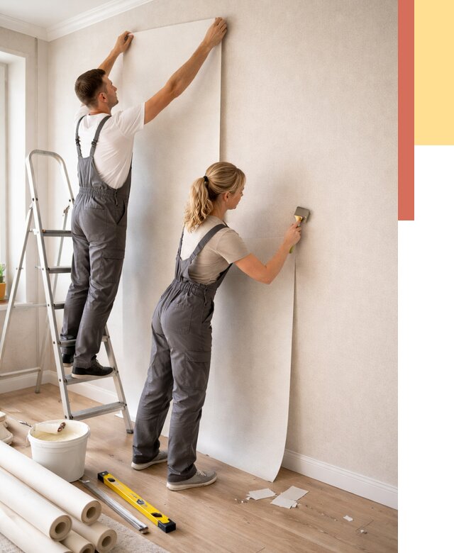 Поклейка флизелиновых обоев в Соль-илецке от 6251 руб. | Быстро и недорого — ОТДЕЛОЧНИК-Сои