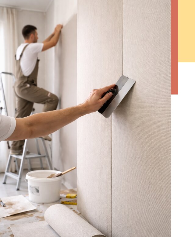 Поклейка текстильных обоев в Соль-илецке от 4688 руб. под ключ | ОТДЕЛОЧНИК-Сои