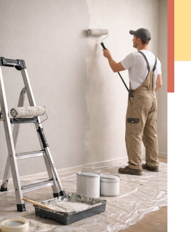 Покраска стен латексной краской в Соль-илецке от 4688 руб. за м2 | ОТДЕЛОЧНИК-Сои