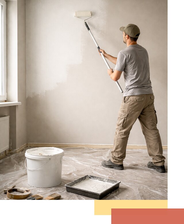 Покраска стен латексной краской в Соль-илецке качественно и быстро