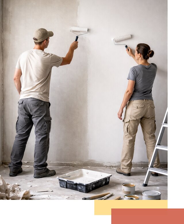 Окраска стен по стеклохолсту в Соль-илецке качественно и долговечно