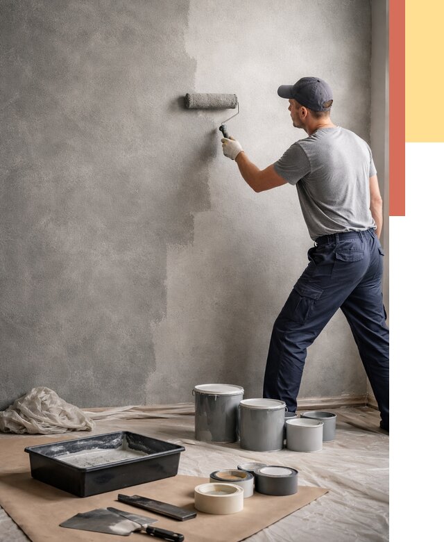 Покраска стен под бетон в Соль-илецке от 677 руб. за м2 — быстро и недорого | ОТДЕЛОЧНИК-Сои