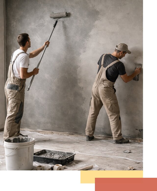 Покраска стен под бетон в Соль-илецке профессионально и недорого