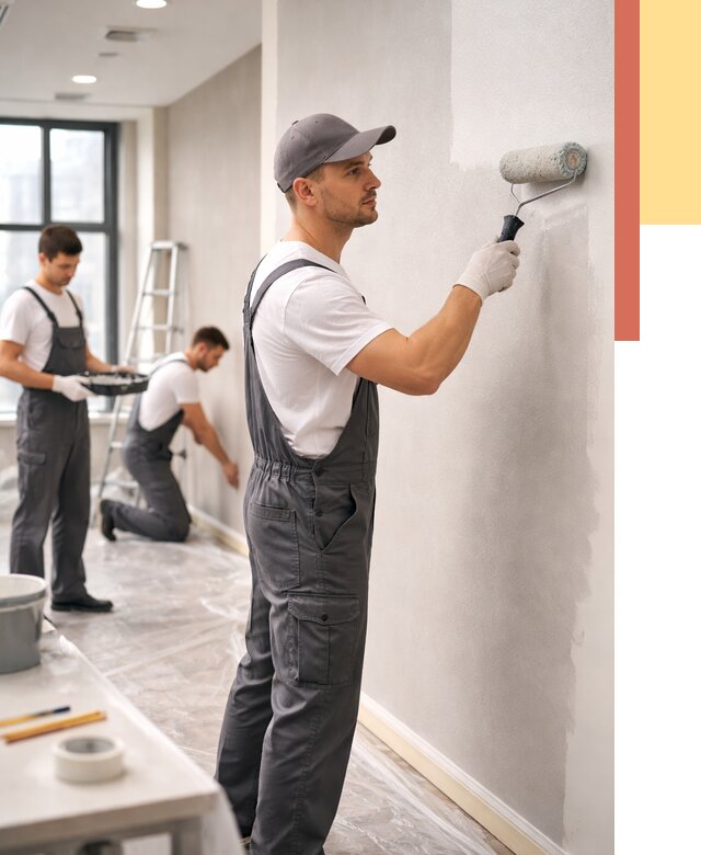 Покраска стен в офисе в Соль-илецке от 8855 руб. — быстро и недорого | ОТДЕЛОЧНИК-Сои