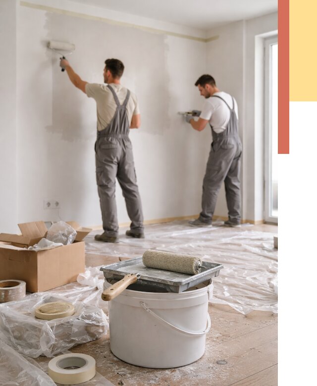 Покраска стен в квартире в Соль-илецке от 2605 руб/м2 — быстро и недорого | ОТДЕЛОЧНИК-Сои