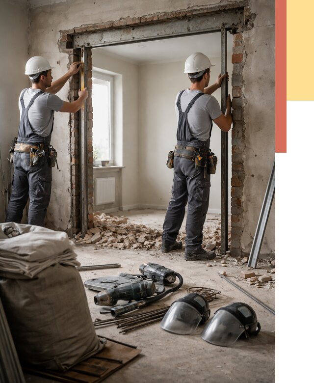 Расширение дверного проема в Соль-илецке от 13023 руб. под ключ | ОТДЕЛОЧНИК-Сои