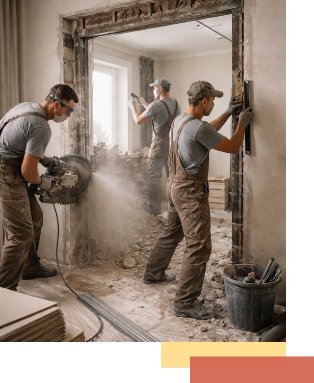 Расширение дверного проема под установку новой двери в Соль-илецке