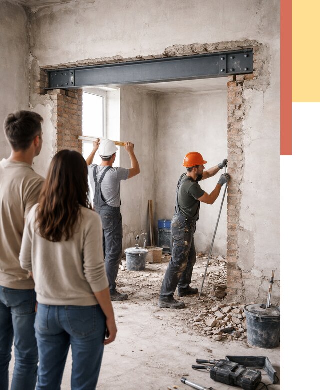 Усиление проема в стене в Соль-илецке от 9897 руб. — усиление дверного проема металлоконструкцией | ОТДЕЛОЧНИК-Сои