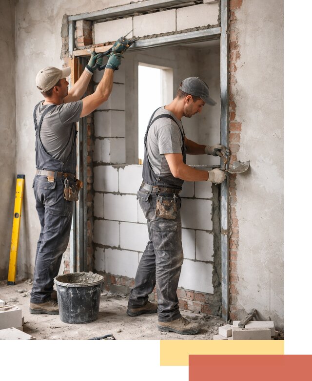 Закладка дверного проема под ключ в Соль-илецке: демонтаж, монтаж, отделка