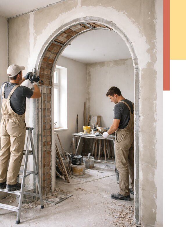 Устройство арочного проема в Соль-илецке от 9897 руб. под ключ — быстро и недорого | ОТДЕЛОЧНИК-Сои