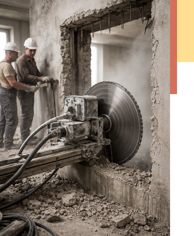 Алмазная резка проемов в Соль-илецке от 4688 руб. быстро и недорого | ОТДЕЛОЧНИК-Сои