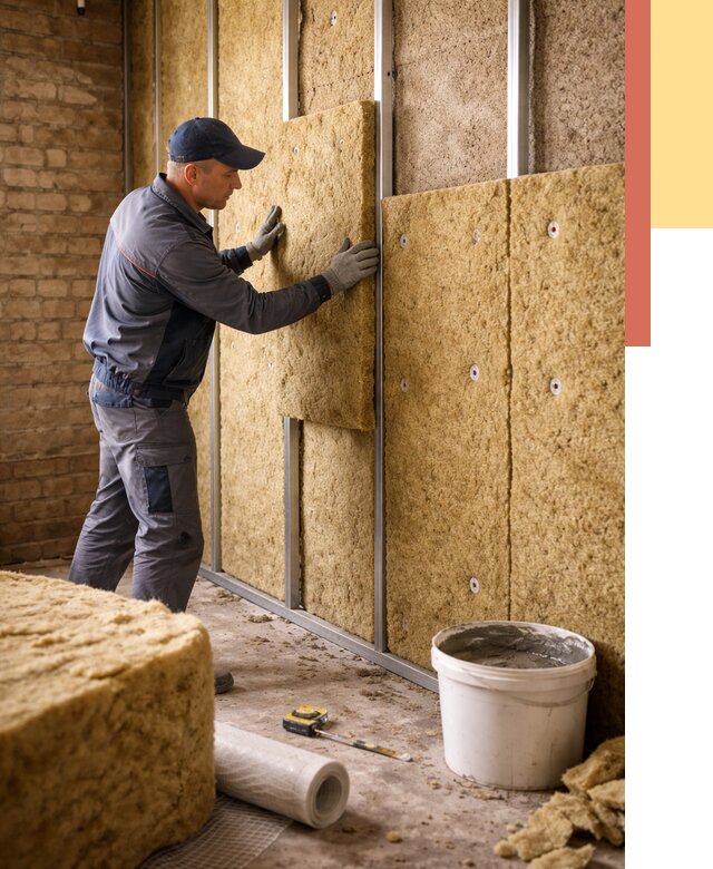 Утепление стен минватой в Соль-илецке от 1406 руб./м2 — недорого и быстро | ОТДЕЛОЧНИК-Сои