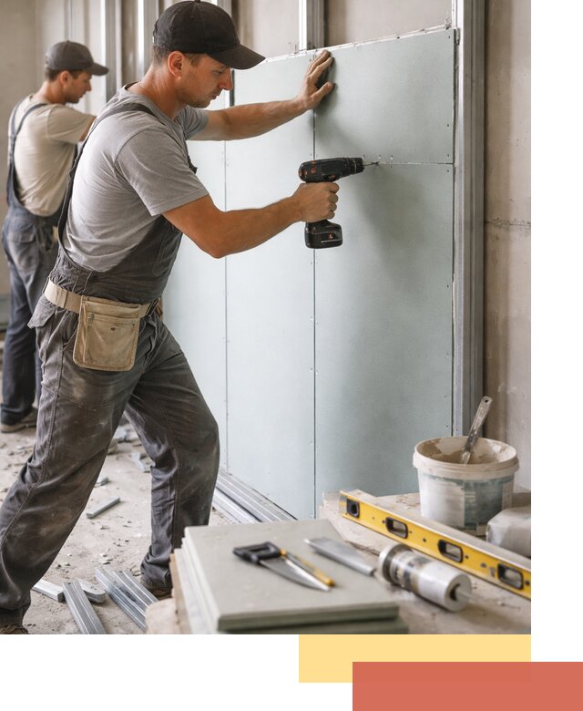 Кладка влагостойких перегородок ПГП в Соль-илецке