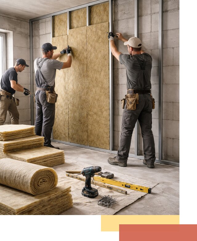 Шумоизоляция перегородок из блоков в Соль-илецке — монтаж и защита шумоизоляцией