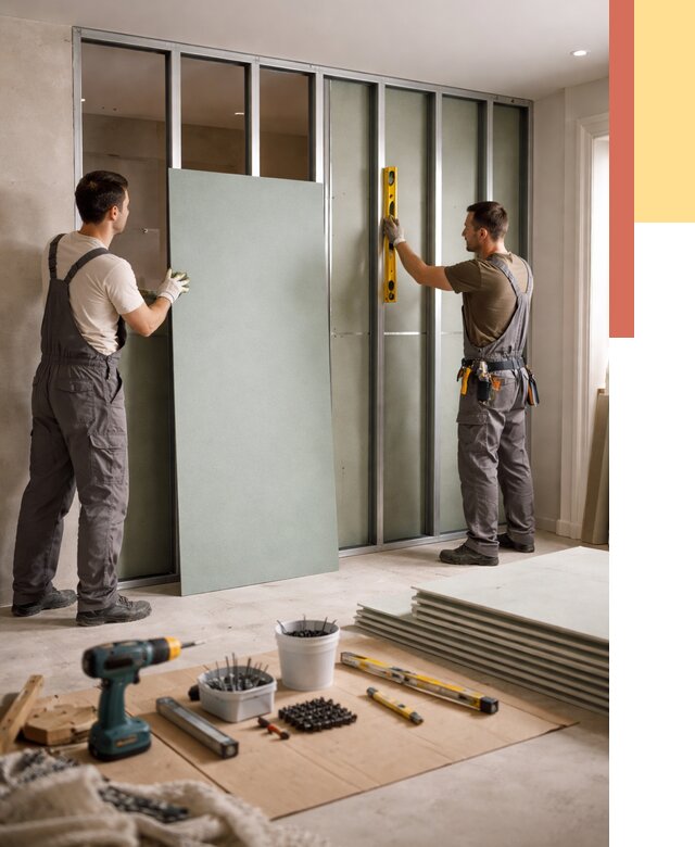 Перегородка из влагостойкого гипсокартона в Соль-илецке от 5001 руб. — монтаж под ключ | ОТДЕЛОЧНИК-Сои