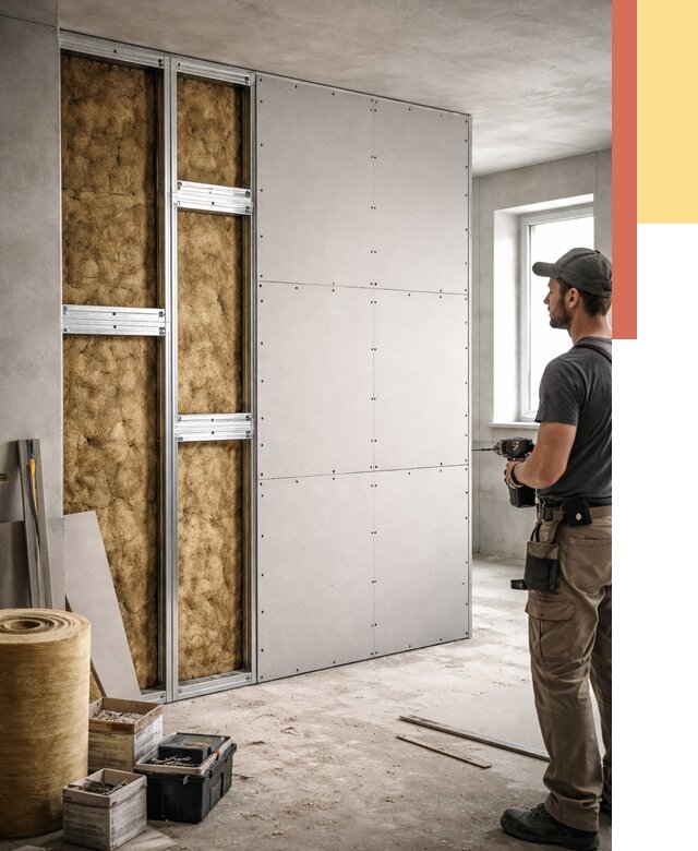 Усиленная перегородка под навеску в Соль-илецке от 13335 руб. — монтаж под ключ | ОТДЕЛОЧНИК-Сои