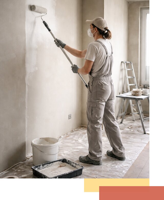 Покраска перегородок из гипсокартона в Соль-илецке качественно и недорого