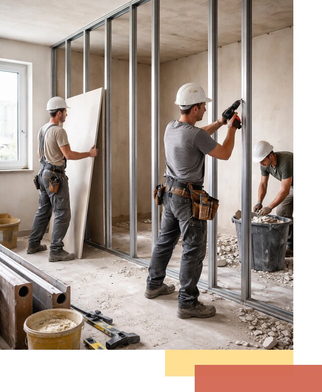 Перенос гипсокартонной перегородки в Соль-илецке профессионально и быстро