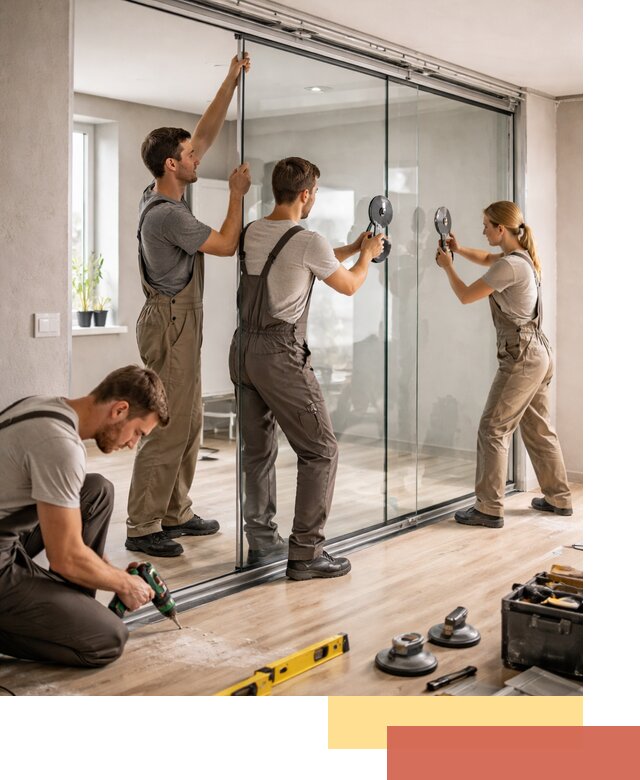 Изготовление стеклянных перегородок на заказ в Соль-илецке