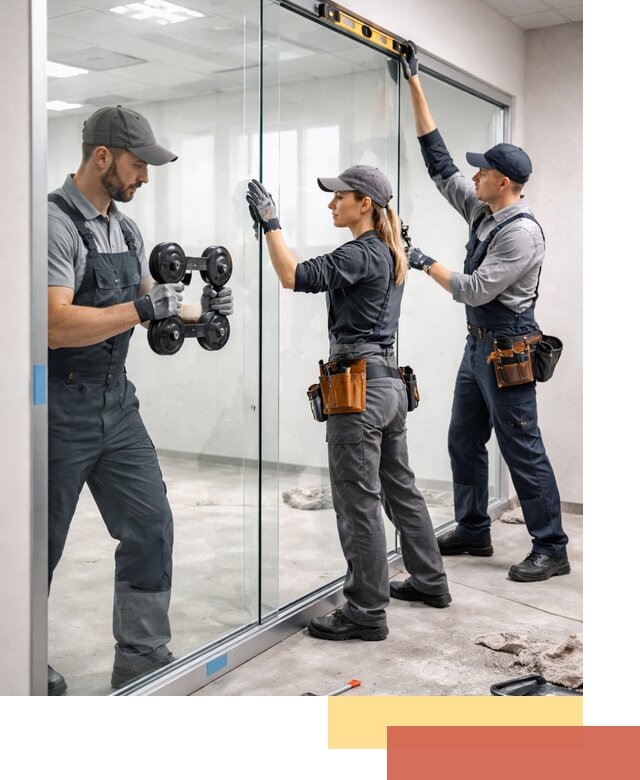 Профессиональный монтаж стеклянных перегородок в Соль-илецке