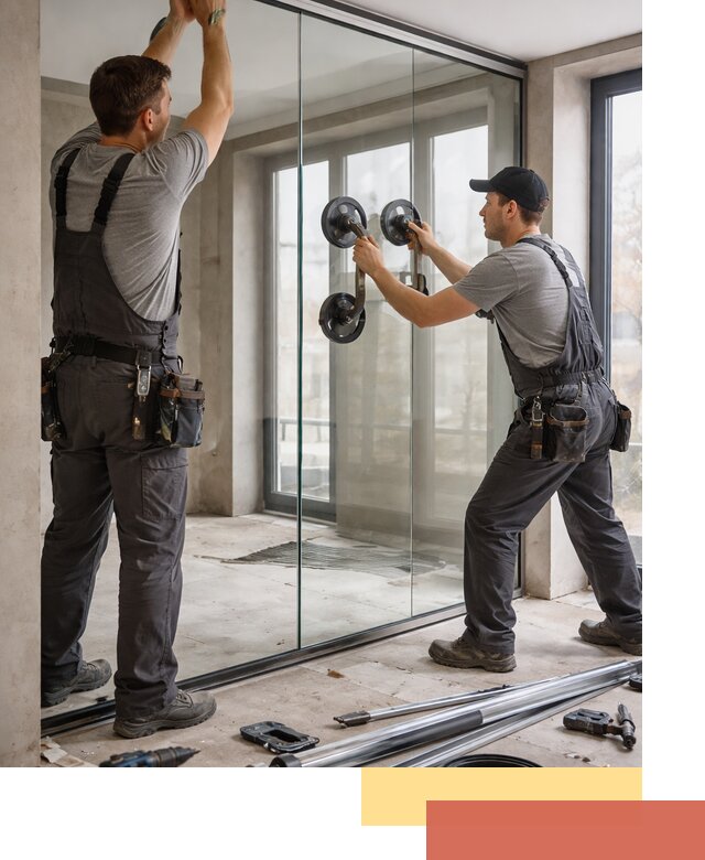 Цельностеклянные перегородки под ключ в Соль-илецке