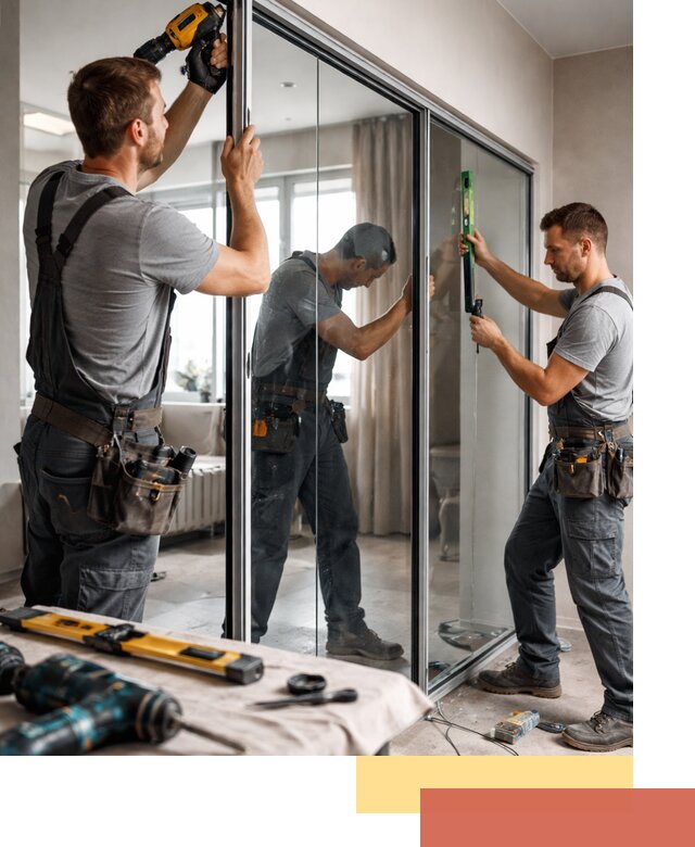 Каркасные стеклянные перегородки под ключ в Соль-илецке