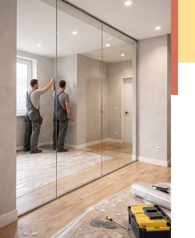 Безрамные стеклянные перегородки в Соль-илецке — монтаж от 9897 руб. | ОТДЕЛОЧНИК-Сои