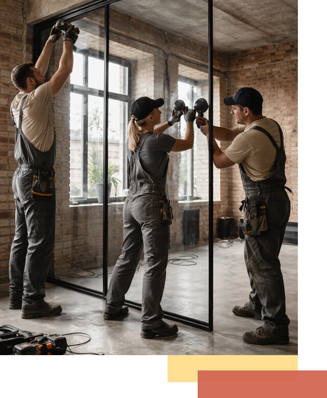 Стеклянные перегородки лофт — изготовление и монтаж в Соль-илецке