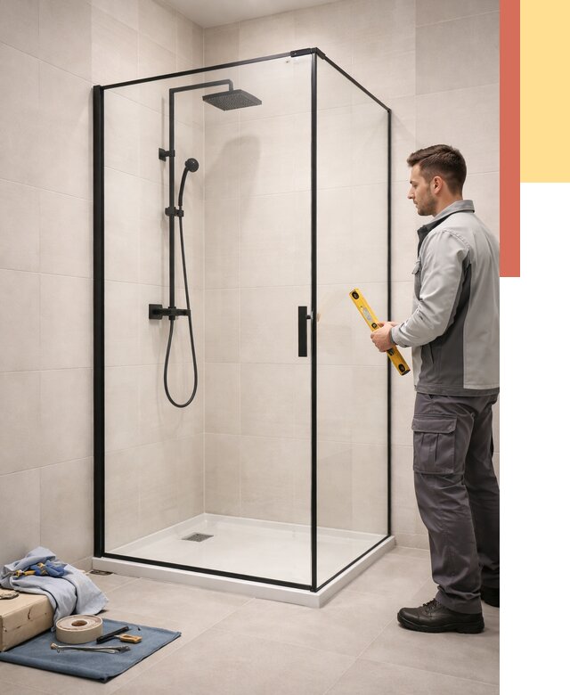 Стеклянные перегородки для душа в Соль-илецке от 13023 руб. | Монтаж под ключ — ОТДЕЛОЧНИК-Сои