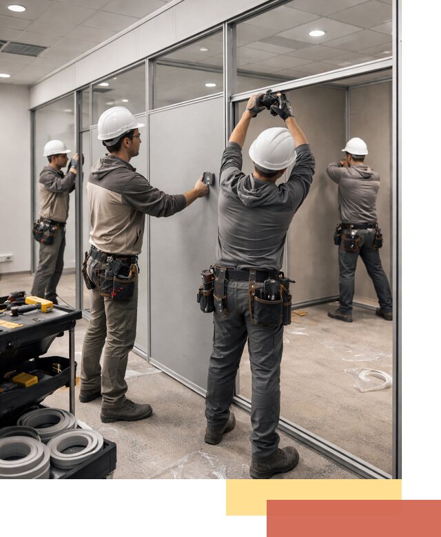 Мобильные офисные перегородки под ключ в Соль-илецке