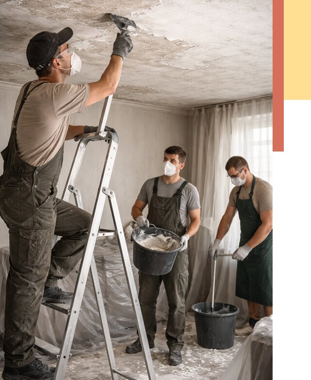 Удаление побелки с потолка в Соль-илецке от 2605 руб. быстро и недорого | ОТДЕЛОЧНИК-Сои