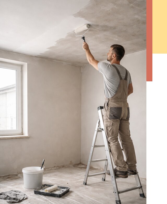 Грунтовка потолка в Соль-илецке от 2605 руб. — быстро и недорого | ОТДЕЛОЧНИК-Сои