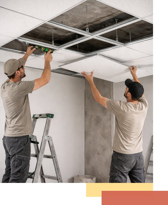 Монтаж потолка Армстронг под ключ в Соль-илецке