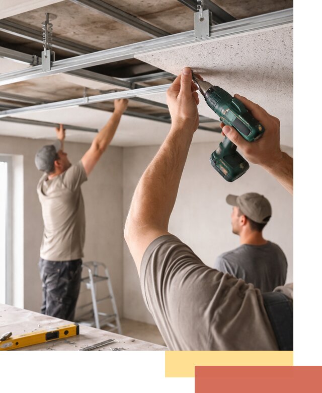 Монтаж акустического потолка в Соль-илецке под ключ