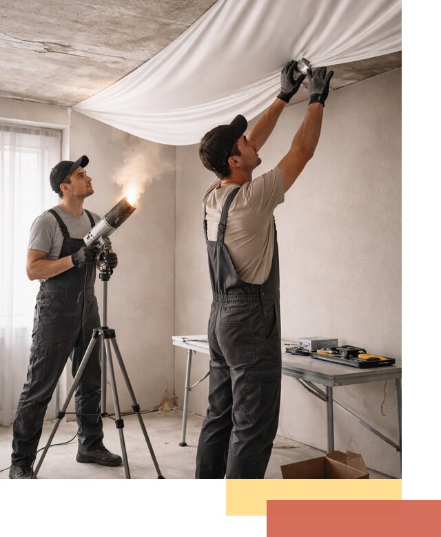 Установка натяжного потолка под ключ в Соль-илецке